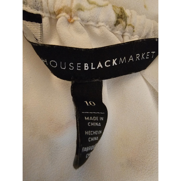 White House Black Market Womens Lightweight Layered Blouse Button Cuff Size 10 - Picture 6 of 6